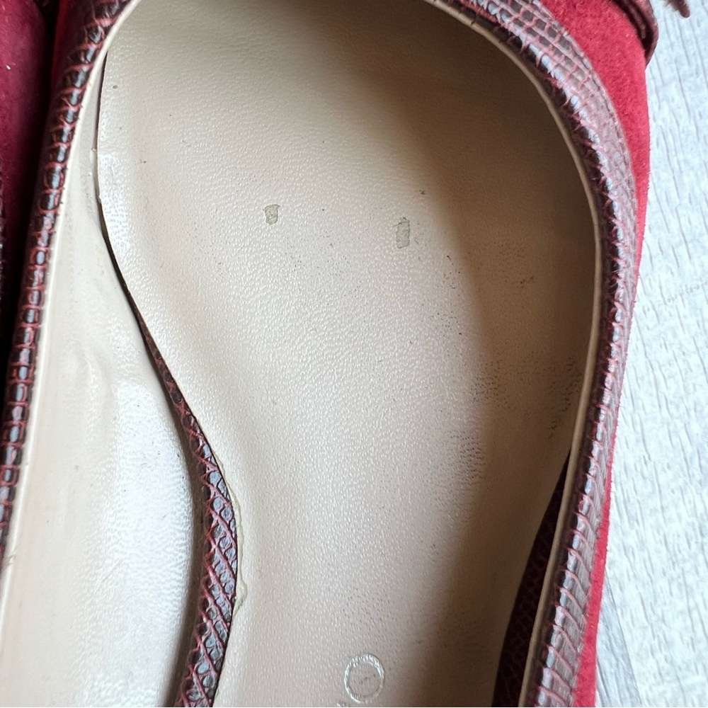 Franco Sarto Women’s Flats Burgundy Size 6 Buckle Detail - Picture 8 of 9